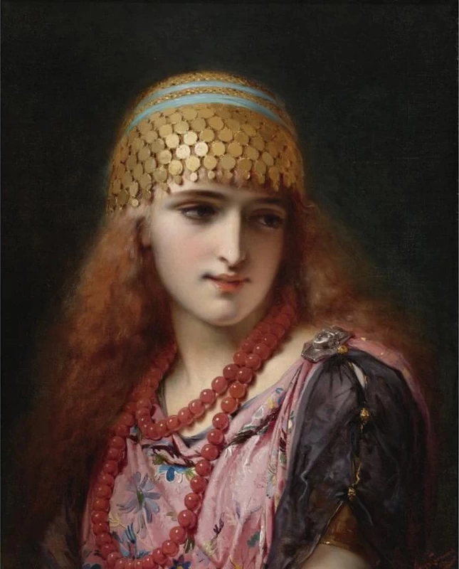 Pierre Olivier Joseph Coomans - Una bellezza orientale 1879